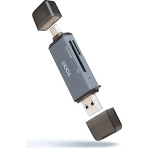 TooQ TQR-3001G Kaartlezer - USB 3.0, Type-A/Type-C, Grijs TooQ TQR-3001G Kaartlezer - USB 3.0, Type-A/Type-C, Grijs