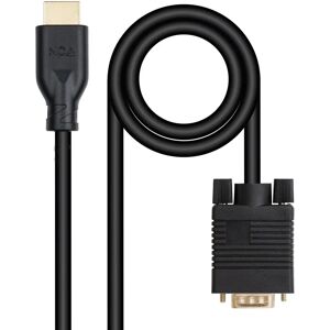 Nanocable Modell 10.15.4602 VGA till HDMI Konverterkabel - 1,8 m - Svart Nanocable Modell 10.15.4602 VGA till HDMI Konverterkabel - 1,8 m - Svart
