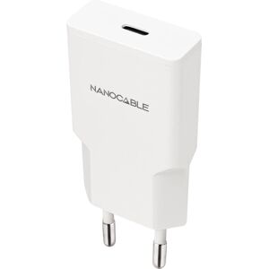 Nanocable 20W USB-C/PD Oplader - Wit - Snelladen - Universeel Voltage Nanocable 20W USB-C/PD Oplader - Wit - Snelladen - Universeel Voltage