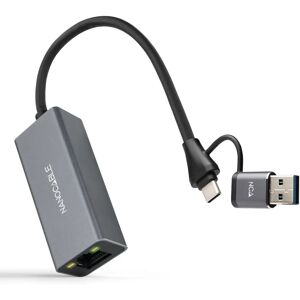 Nanocable 10.03.0411 Dock - Ethernet Adapter - Grau Nanocable 10.03.0411 Dock - Ethernet Adapter - Grau