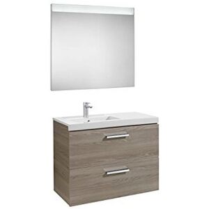 Conjunto de mueble PRISMA con 2 cajones, lavabo y espejo LED Conjunto de mueble PRISMA con 2 cajones, lavabo y espejo LED