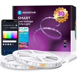AIGOSTAR Tira de LED Wi-Fi 15M RGB 48W - Tira de Luz LED AIGOSTAR Tira de LED Wi-Fi 15M RGB 48W - Tira de Luz LED