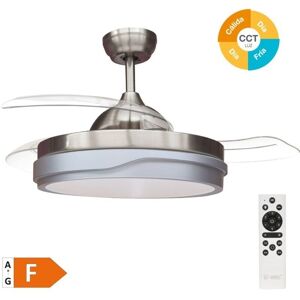 Ventilador de Techo Lentini Níquel con Luz LED Regulable - 36W 3CCT Ventilador de Techo Lentini Níquel con Luz LED Regulable - 36W 3CCT