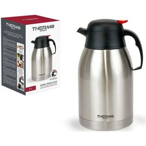 ThermoSport Stainless Steel 2L Thermo Jug with Button ThermoSport Stainless Steel 2L Thermo Jug with Button