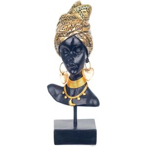 Signes Grimalt - Figura Africana con Base in Resina Nera - Decorazione Casa Signes Grimalt - Figura Africana con Base in Resina Nera - Decorazione Casa