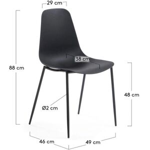 Kave Home - Silla Whatts negra - Estilo moderno nórdico Kave Home - Silla Whatts negra - Estilo moderno nórdico