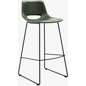 Kave Home - Grønn Zahara Barstol 76cm med Ryggstøtte Kave Home - Grønn Zahara Barstol 76cm med Ryggstøtte