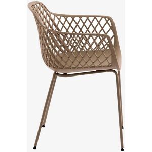 Kave Home Quinn udendørstol - beige - let, UV-bestandig, indendørs/udendørs Kave Home Quinn udendørstol - beige - let, UV-bestandig, indendørs/udendørs