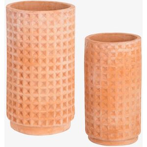 Kave Home - Sett Celi av 2 terrakottapotter - Natur Kave Home - Sett Celi av 2 terrakottapotter - Natur