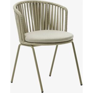 Kave Home Saconca Utomhusstol - Modern nordisk stål Beige Kave Home Saconca Utomhusstol - Modern nordisk stål Beige