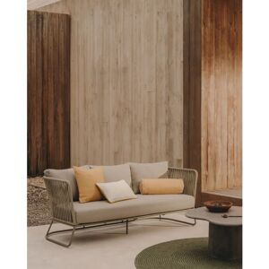 Kave Home Saconca 3-seters utendørssofa - Grønn - Moderne Design Kave Home Saconca 3-seters utendørssofa - Grønn - Moderne Design