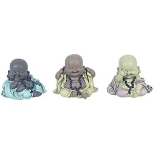 Set di Figure di Buddha Sigris - Decor Fortunato 3 pezzi - Casa & Giardino Set di Figure di Buddha Sigris - Decor Fortunato 3 pezzi - Casa & Giardino