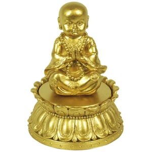 Signes Grimalt Buddha Gelb - Buddha Figur mit goldenem Box - 15.5x11.5x11.5cm Signes Grimalt Buddha Gelb - Buddha Figur mit goldenem Box - 15.5x11.5x11.5cm
