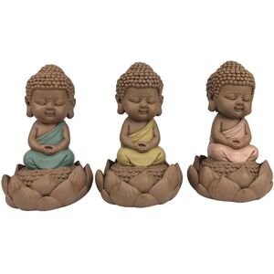 Signes Grimalt - Set di 3 Statue di Buddha Meditanti - 9x6x6 cm Signes Grimalt - Set di 3 Statue di Buddha Meditanti - 9x6x6 cm