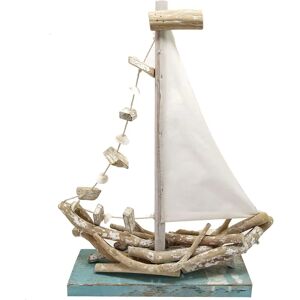Signes Grimalt - Barca a Vela in Legno Bianco - Decorazione Murale Nautica Signes Grimalt - Barca a Vela in Legno Bianco - Decorazione Murale Nautica