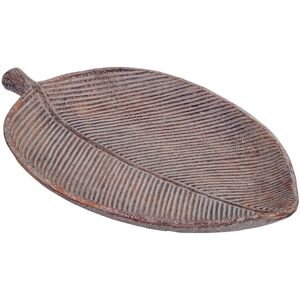 Plato Hoja de Resina Sigris - Decoración Rústica Boho 3x22x39cm Plato Hoja de Resina Sigris - Decoración Rústica Boho 3x22x39cm