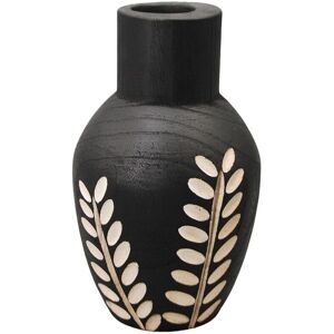 Signes Grimalt - Modell 31347 - Schwarzer Vase - Elegante Vielseitige Dekoration - 24x15x15cm Signes Grimalt - Modell 31347 - Schwarzer Vase - Elegante Vielseitige Dekoration - 24x15x15cm