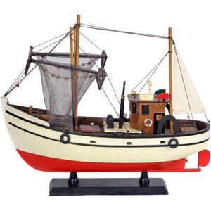 Signes Grimalt - Navire en Bois Crudo - Décoration Nautique - 14x45x38cm Signes Grimalt - Navire en Bois Crudo - Décoration Nautique - 14x45x38cm