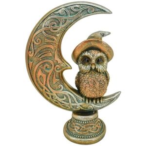 SIGRIS Eule Über Mond Fantasie - Figur in Braun - 17x12x6cm SIGRIS Eule Über Mond Fantasie - Figur in Braun - 17x12x6cm