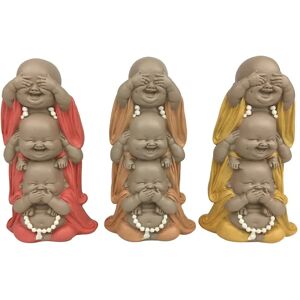 Signes Grimalt - Figura de Buda - Multicolor - 7x10x18cm Signes Grimalt - Figura de Buda - Multicolor - 7x10x18cm