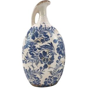 Signes Grimalt - Jarrón grande de cerámica azul para flores y decoración Signes Grimalt - Jarrón grande de cerámica azul para flores y decoración