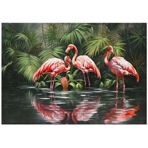 Signes Grimalt Tableau Flamants Roses - Décoration Tropicale - 100x3x70cm Signes Grimalt Tableau Flamants Roses - Décoration Tropicale - 100x3x70cm
