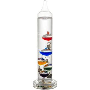 Signes Grimalt - Termometro Galileo - Cristallo | 28x7,5x7,5cm - Trasparente Signes Grimalt - Termometro Galileo - Cristallo | 28x7,5x7,5cm - Trasparente