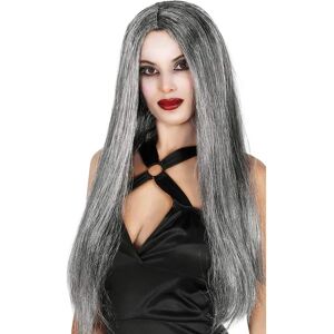 Grande perruque grise synthétique - Accessoire de costume d'Halloween - Publicité Grande perruque grise synthétique - Accessoire de costume d'Halloween - Publicité