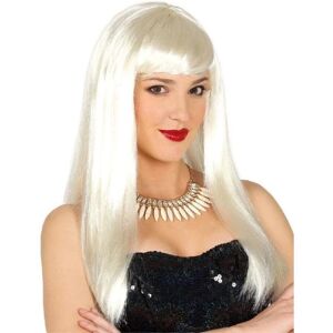 Disfrazzes Witte Lange Rechte Wig - Wig Disfrazzes Witte Lange Rechte Wig - Wig