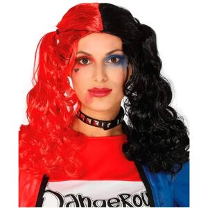 Peluca Roja y Negra DisfraZZes - Complemento de Disfraz para Halloween Peluca Roja y Negra DisfraZZes - Complemento de Disfraz para Halloween