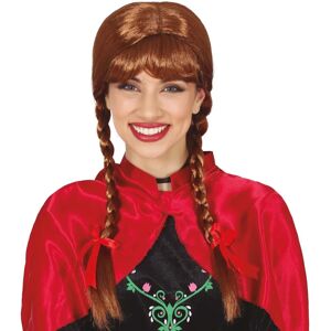 Peluca Marrón con Trenzas y Flequillo - Peluca Peluca Marrón con Trenzas y Flequillo - Peluca