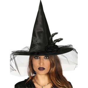 Fiestas Guirca Black Witch Hat with Flowers - Costume Fiestas Guirca Black Witch Hat with Flowers - Costume