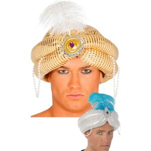 Guirca Turban Maharaja Plume Blanche - Chapeau/Turban - Publicité Guirca Turban Maharaja Plume Blanche - Chapeau/Turban - Publicité
