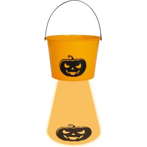 Cubo de calabaza con luz en base naranja - Cubo decorativo Cubo de calabaza con luz en base naranja - Cubo decorativo