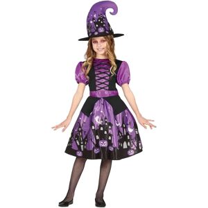 Lila häxkostym för tjejer - Klänning & Hatt - Halloween Lila häxkostym för tjejer - Klänning & Hatt - Halloween