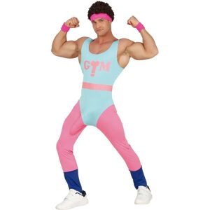 Disfraz Guirca loco de los 80s aeróbico para hombre - Talla 52/54 rosa - Disfraz Disfraz Guirca loco de los 80s aeróbico para hombre - Talla 52/54 rosa - Disfraz