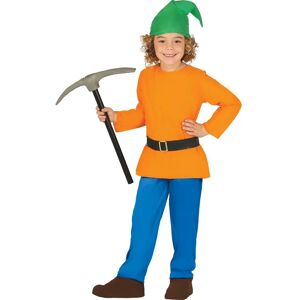 Guirca Children's Mine Dwarf Costume - Orange/Black/Blue Guirca Children's Mine Dwarf Costume - Orange/Black/Blue