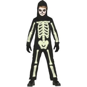 Guirca Skeleton Costume for Kids - Size 129-137cm - Luminescent Skeleton Guirca Skeleton Costume for Kids - Size 129-137cm - Luminescent Skeleton