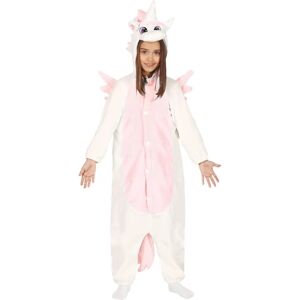 Kinder eenhoorn jumpsuit - Wit/Roze - 5-6 jaar Kinder eenhoorn jumpsuit - Wit/Roze - 5-6 jaar