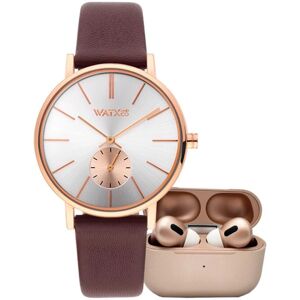 Reloj de Cuarzo Rosa de Cuero Watx & Colors - Reloj Reloj de Cuarzo Rosa de Cuero Watx & Colors - Reloj