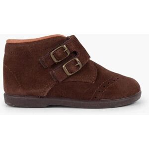 Pisamonas Botitas de Serraje Marrón y Hebillas - Calzado Infantil Pisamonas Botitas de Serraje Marrón y Hebillas - Calzado Infantil