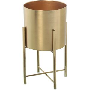Conjunto de 2 Maceteros DRW - Soportes de Metal - Dorado Conjunto de 2 Maceteros DRW - Soportes de Metal - Dorado