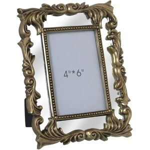 DRW Fotolijst voor 10x15 cm foto's - Resin & Spiegel - Goud DRW Fotolijst voor 10x15 cm foto's - Resin & Spiegel - Goud