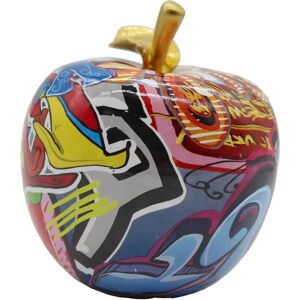 Resine Decoratieve Appelfiguur met Graffiti - 12x11x13cm Resine Decoratieve Appelfiguur met Graffiti - 12x11x13cm