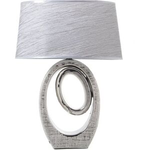 DRW Moderne Keramische Tafellamp - Zilverkleurig DRW Moderne Keramische Tafellamp - Zilverkleurig