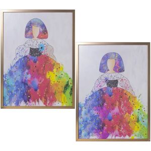 DRW Set van 2 Wanddecoraties - Meninas - 60x3x80cm DRW Set van 2 Wanddecoraties - Meninas - 60x3x80cm