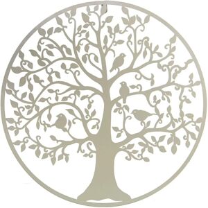 Set di 2 applique da parete rotonde DRW - Albero in metallo bianco Set di 2 applique da parete rotonde DRW - Albero in metallo bianco