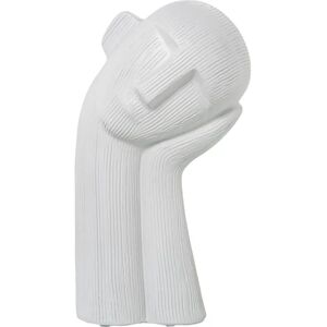 DRW Keramische Decoratieve Figur - Denkend Gezicht - 16x13x30cm DRW Keramische Decoratieve Figur - Denkend Gezicht - 16x13x30cm