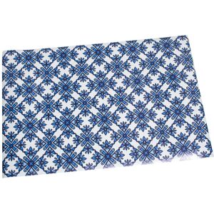 DRW Blau en Wit Tapijt - 90x60 cm DRW Blau en Wit Tapijt - 90x60 cm
