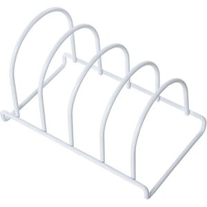 Witte Tray Ondersteuning - Ondersteunt 4 Metalen Schalen - 21x12x13cm Witte Tray Ondersteuning - Ondersteunt 4 Metalen Schalen - 21x12x13cm